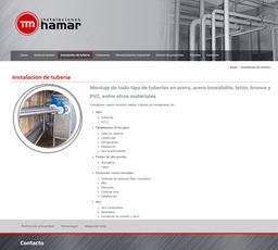 Página interior de InstalacionesHamar.es